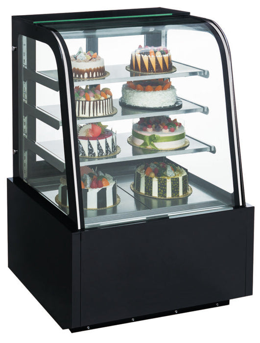 Dukers DDM36R-CB, Curved Glass 36″ Cake Showcase, Bakery Cases, Refrigerator